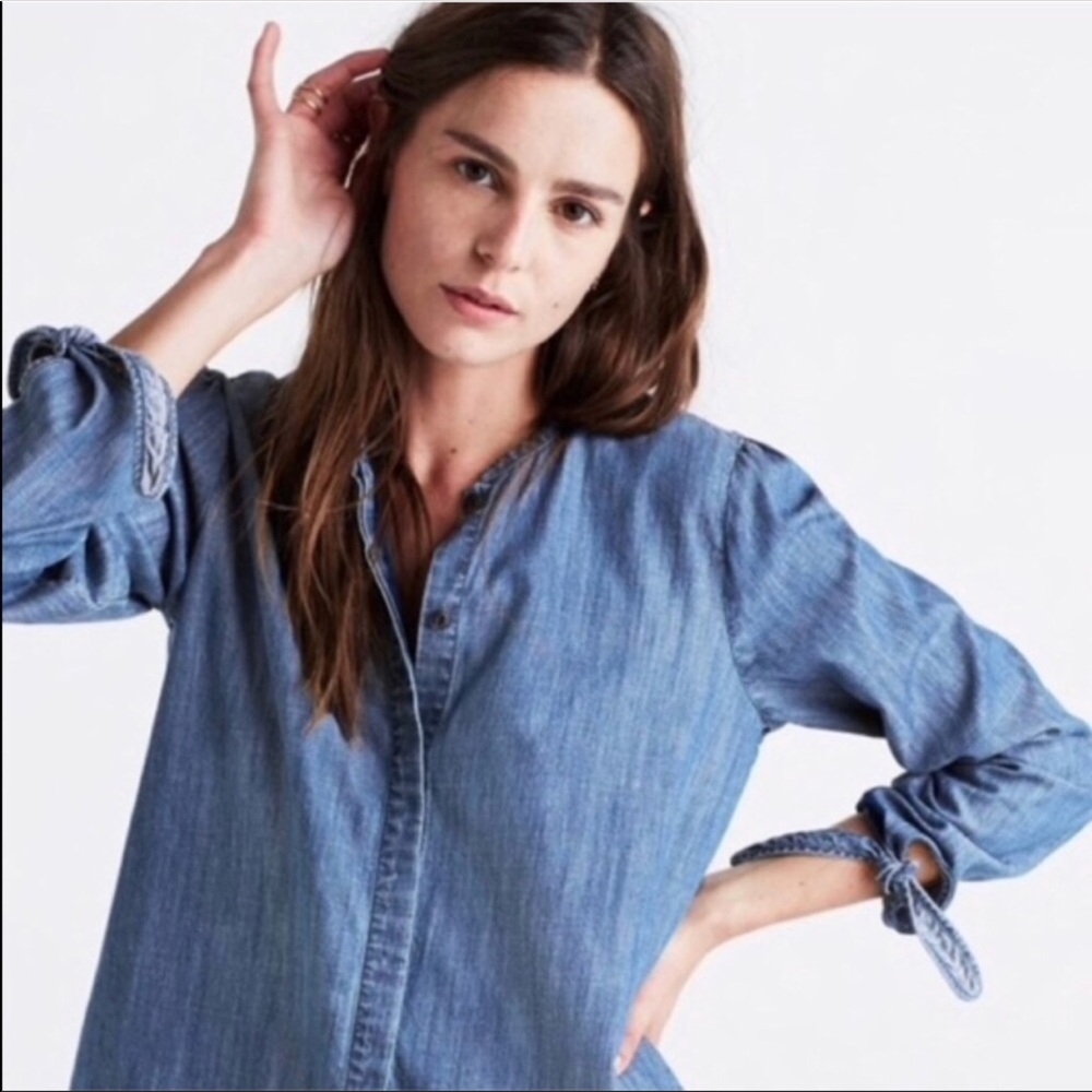 Madewell Chambray Button Down Denim Shirt XS